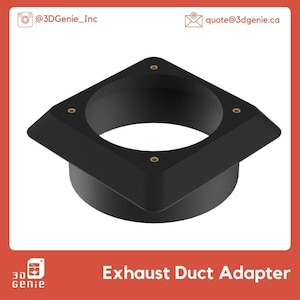 Exhaust Duct Adapter for Elegoo Resin 3D Printers - Compatible with Mars, Saturn, Jupiter Series