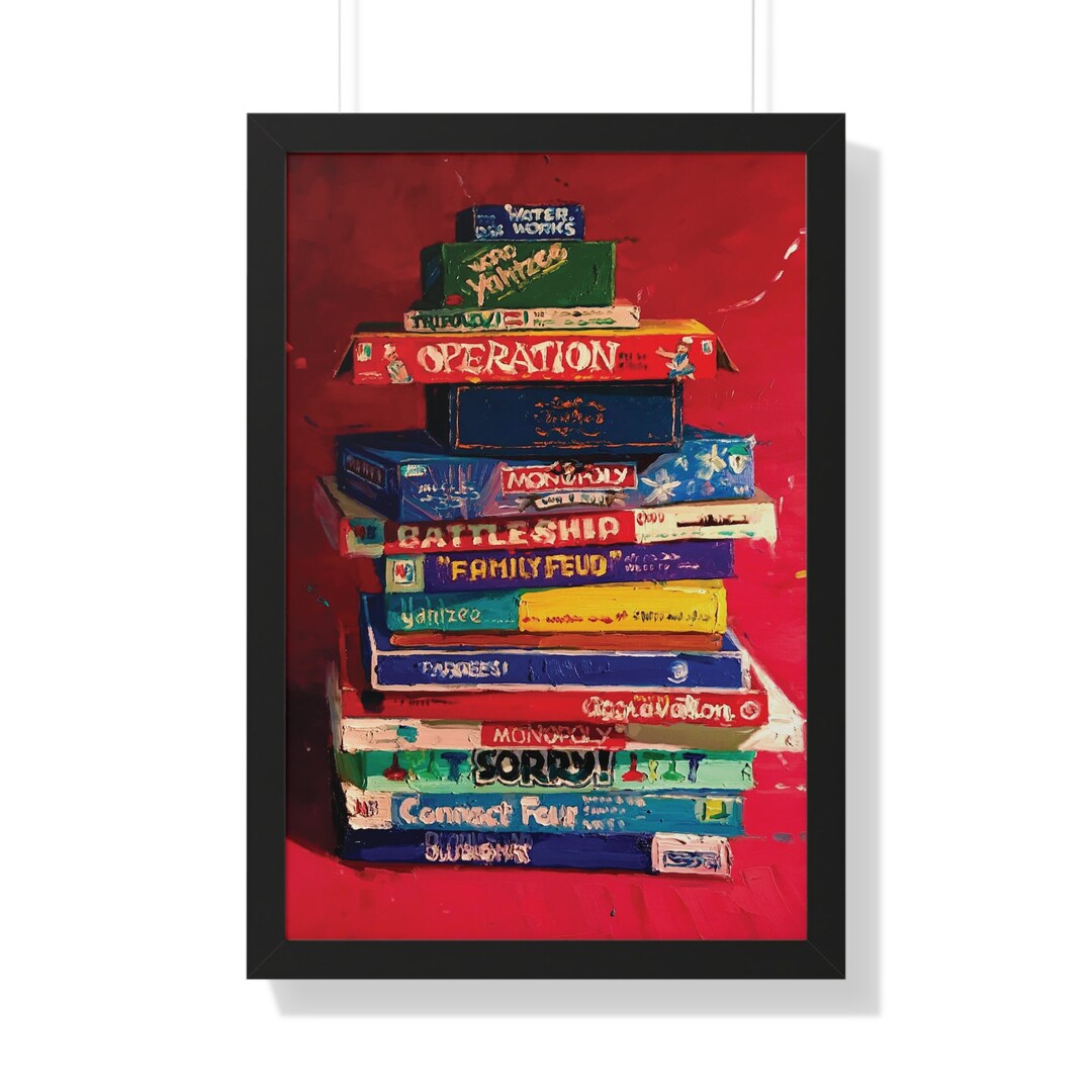 Framed Board Games Bonanza Art Print Poster Premium Etsy