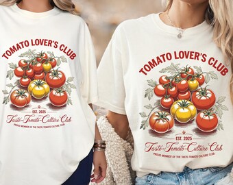 Chemise tomate Comfort Colors®, chemise fruit, chemise botanique, chemise végétalienne Cottagecore, chemise jardin chemise légume, vêtements esthétiques