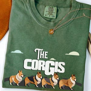 Corgi Shirt, The Corgies Tshirt, Abbey Road Inspired Shirt, Newyear Dogs Shirt, Funny Beatles Inspired Tshirt, Cartoon Tshirt, Corgi Tshirt