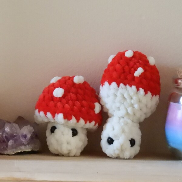 Crochet Fidget Mushroom Plushie/Keychain Stress Relief Toy Amigurumi Cottage Core