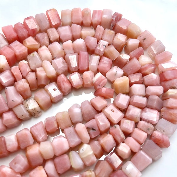 7" Strand Shaded Pink PERUVIAN OPAL Irregular Gemstone Beads 5-8.5mm Nuggets, Genuine Natural Raw Crystal Baroque Opals
