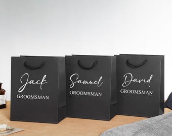 Personalized Wedding Gift Bag – Custom Vinyl Name Bridal Party Favor