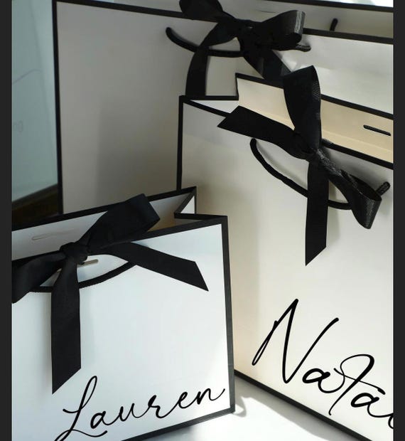 Personalized Bridesmaid Gift Bag – Custom Vinyl Name, Bridal Proposal