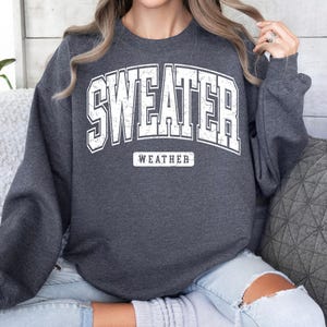 Sweater Weather Sweatshirt, Cozy Sweatshirt, Fall Sweatshirt, Retro Fall Crewneck, Women&#39;s Fall Sweaters, Cozy Sweater Weather, Fall Shirts