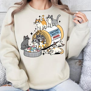 Antidepressant Cat Sweatshirt, Cat Mom Sweater, Funny Cat Shirt, Cat Lover Gift, Therapist Shirt, Cat Owner Gift, Mental Health Matter Shirt