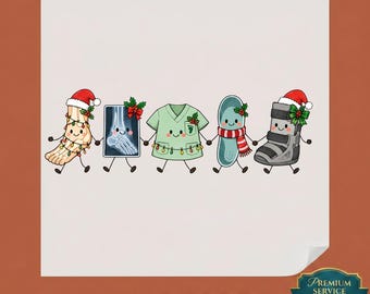 Christmas Podiatry DTF Transfer Ready to Press, Cute Foot Doctor Santa Hat Iron On, Nurse Medical Xmas Heat Graphic, Holiday Shirt Decal DIY