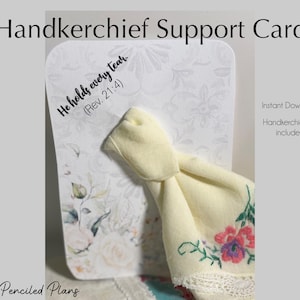 Porte-mouchoir Ecriture florale carte pour soutien de deuil Mouchoir pour larmes de joie ou de deuil carte pour mouchoir pour mariage ou enterrement