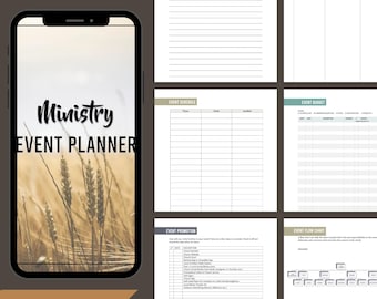 Ministry Event Planner Church & Parachurch Events PDF Download meeting agenda team building budgeting purposeful planning for Church Events