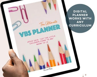 Ultimate VBS Planner Vacation Bible School Organizer PDF for any VBS curriculum meeting agenda timeline budget lesson planner team printable