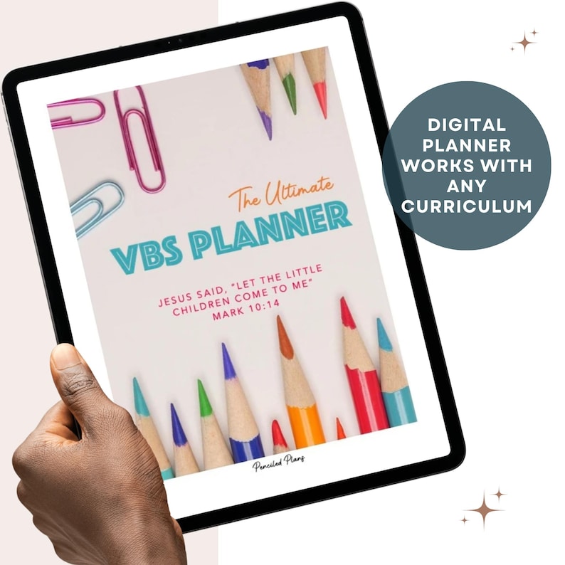 Ultimate VBS Planner Vacation Bible School Organizer PDF for any VBS curriculum meeting agenda timeline budget lesson planner team printable image 1