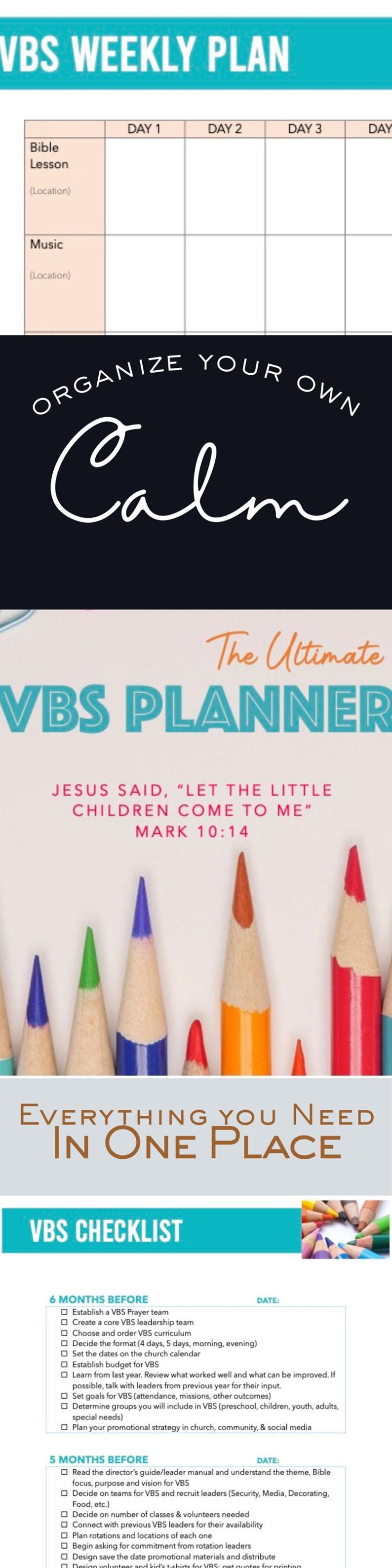 Ultimate VBS Planner Vacation Bible School Organizer PDF for any VBS curriculum meeting agenda timeline budget lesson planner team printable image 14