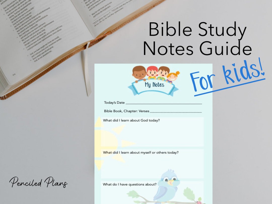 Kids Bible Study Notes Printable: Church Sermon Journal (PDF Download ...