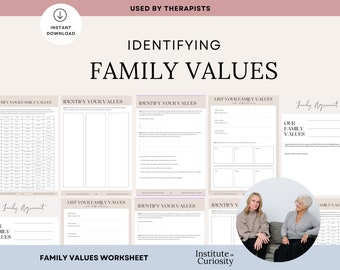 Familienwerte, Elternarbeit, Therapiearbeitsblatt, Kommunikation, Arbeitsblatt für psychische Gesundheit, emotionale Regulierung, Rechenschaftspflicht