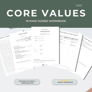 Core Values Worksheet: A Guided Alignment Journal and Daily Decision Compass for Individuals (Digital Download)