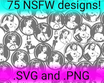 NSFW girl Bundle #2 T Shirt Designs SVG Files for Cricut, Silhouette Cut File, Clipart, Svg for Shirts, Cricut, Silhouette, Sticker file