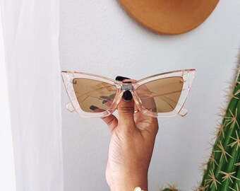 OOAK Retro Pinup Cat Eye Rhinestone Sunglasses-retro  display picture 3