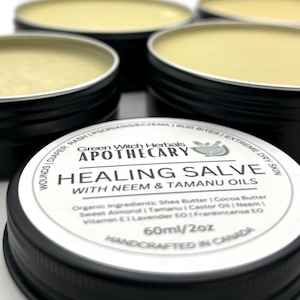 Pflanzliche Heilsalbe mit Tamanu und Neem | Therapeutischer beruhigender Balsam | Vegane topische feuchtigkeitsspendende Heilsalbe