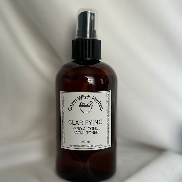 Non-Toxic Facial Toner to Firm Skin | All Natural Clarifying Zero Alcohol Witch Hazel Skin Refresh | Carrot Seed Clean Skincare Routine