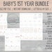Baby 1st Year Journal, Baby's 1st Year Baby Book, Boho Baby Book, Baby ...