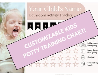 Kids Potty Chart | Potty Train | Sticker Chart | Toilet Train | Toddlers | Printable | Digital Download | Instant Download | Reward Chart