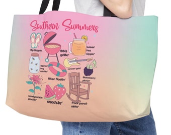 Zomer Weekender Tote Bag, weekendertas, weekender strandtas, weekendertas vrouwen, aop tote bag, oversized tote bag