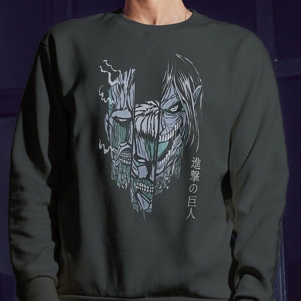 Eren Yeager Sweatshirt, Eren Yeager Shirt, Anime Shirt, Attack on Titan Shirt, Attack on Titan Sweatshirt, Anime Gifts For Him, Otaku Shirt
