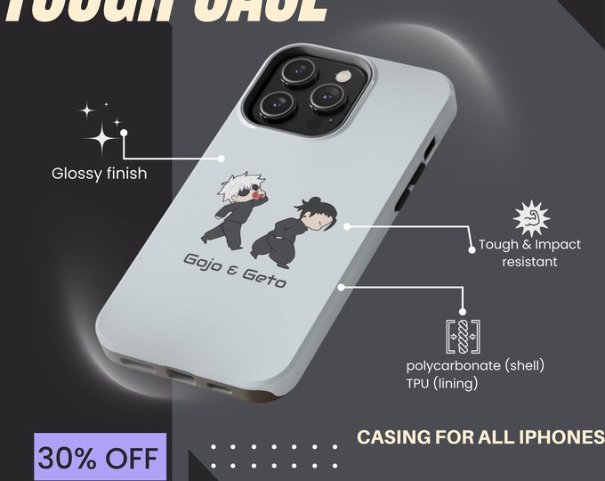 Jujutsu Kaisen Phone Case, Gojo and Geto, JJK Phone Case, Anime iPhone Case, Gojo Phone Case, JJK iPhone Case, Jujutsu Kaisen iPhone Case