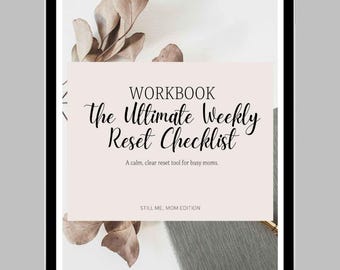Weekly Reset Planner for Moms – Self-Care Printable, Reflection Journal PDF, Busy Mom Organizer