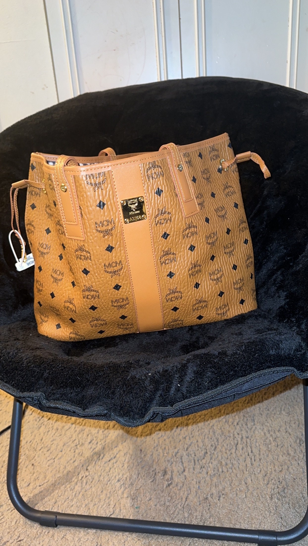MCM Papillon Barrel Type Bag, Luxury, Bags & Wallets on Carousell