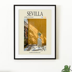 Seville Spain Vintage Travel Poster Wall Art - Seville Andalusia Home Wall Art Decor