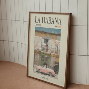 Havana Cuba Vintage Midcentury-Modern Wall Poster