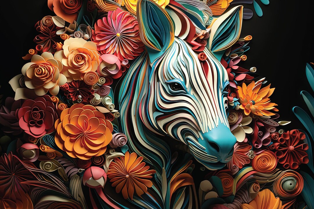 Zebra Art Wallpaper Poster / Printable as Wall Decor Etsy