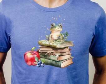 Dark Academia Frog T-shirt Goblincore Frog Tee Oversized Cottage Core T-shirt Gift for  Gen Z Gremlincore Aesthetic Shirt CuteFrog Shirt