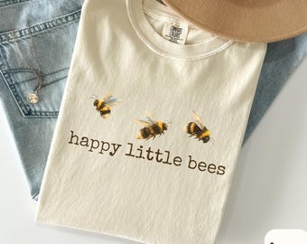 Gardener Tee Bee Lover Gift Cottagecore Nature Tee Comfort Colors Bumble Bee Shirt Gardening Gift Wildflower Tee Gift for Gardener Tee