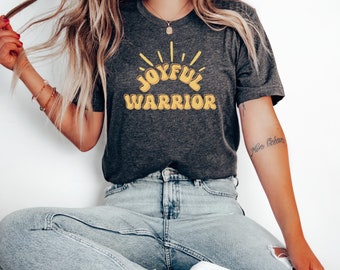 Joyful Warrior Unisex T-Shirt  Motivational Election Shirt Inspiring Positive Vibes Gift for Strong Women and Men Uplifting Shirt for 2024