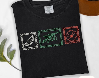 Comfort Colors Subtle Free Palestine Support Tee Doodle Tee for Gaza Support Ceasefire Now T-shirt Human Rights Shirt No More War T-shirt