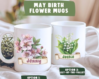May Birth Flower Bouquet Mug