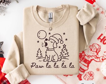 Cute dog Christmas sweatshirt cozy holiday gift for dog mom or pet lover festive winter crewneck funny puppy themed gift for christmas gift