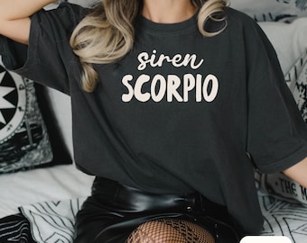 Siren Scorpio Shirt Scorpio Zodiac Tee Astrology Gift Scorpio Birthday Shirt Comfort Colors Horoscope Water Sign T-shirt for Scorpio Friend