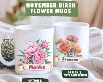 November Flower Bouquet Mug
