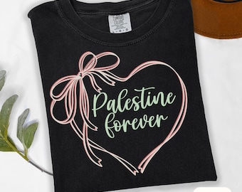Palestine Forever Comfort Colors T-Shirt  Pro-Palestine Gift Soft Vintage Tee Anti-war Activist Gift Solidarity T-shirt Palestinian Ally Tee