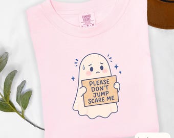 Spooky Summerween Ghost Shirt  Halloween in July gift spooky ghost tee soft Comfort Colors tee funny summerween present for witchy friend