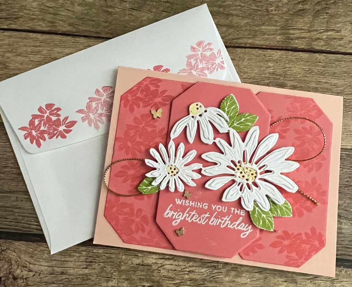 Handmade Daisy Birthday Card - Etsy