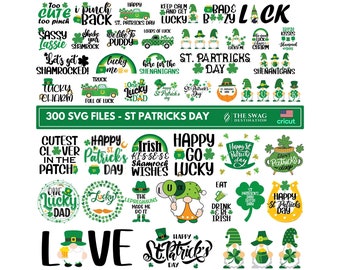 300+ St Patrick's Day SVG Bundle, Saint Patrick's Day SVG, St Patricks Day SVG, Luck Svg, Clover Svg, Shamrock Svg, Irish Svg, Cricut Files