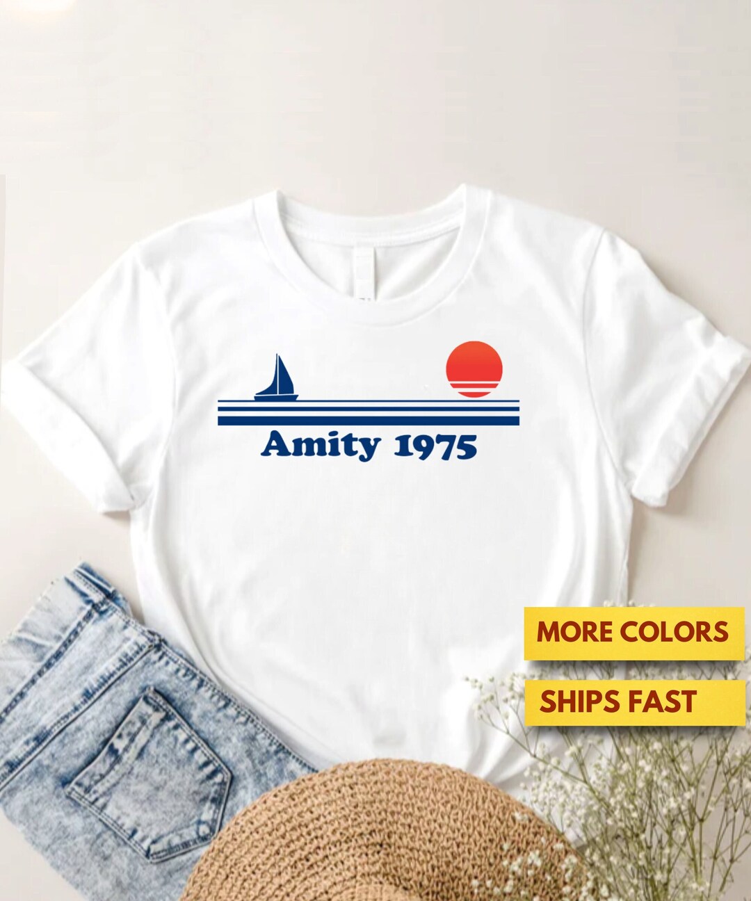 Jaws Amity 1975 Shirt, Amity Island Shirt, Premium Ultra Soft Tee