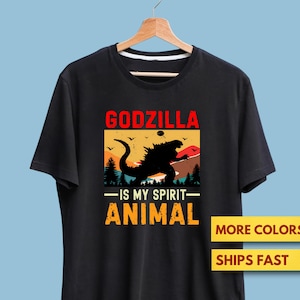 Zabawna koszulka Godzilla Is My Spirit Animal Premium, Zabawna koszulka Godzilla, Koszulka Spirit Animal, Słodka koszulka Dinozaur