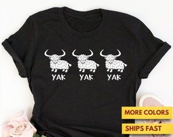 Yak Yak Yak Funny Pun Premium T-shirt, Funny Animal Pun Shirt - Etsy