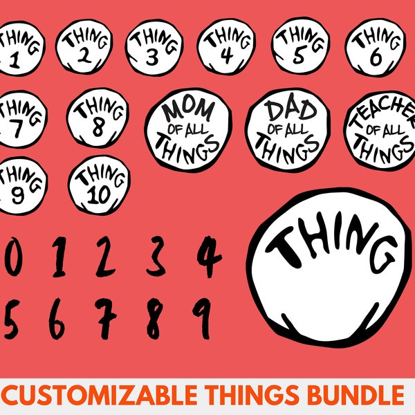 Thing 1 Thing 2 SVG PNG DXF, All You Need Bundle, High Resolution, Easy To Use