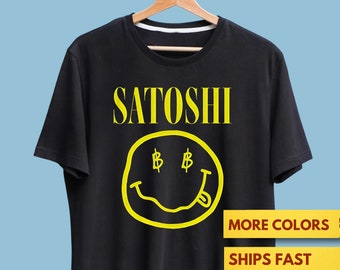 Satoshi Nakamoto Premium Shirt, Bitcoin Smiley Face Jack Dorsey Shirt, Premium Ultra Soft